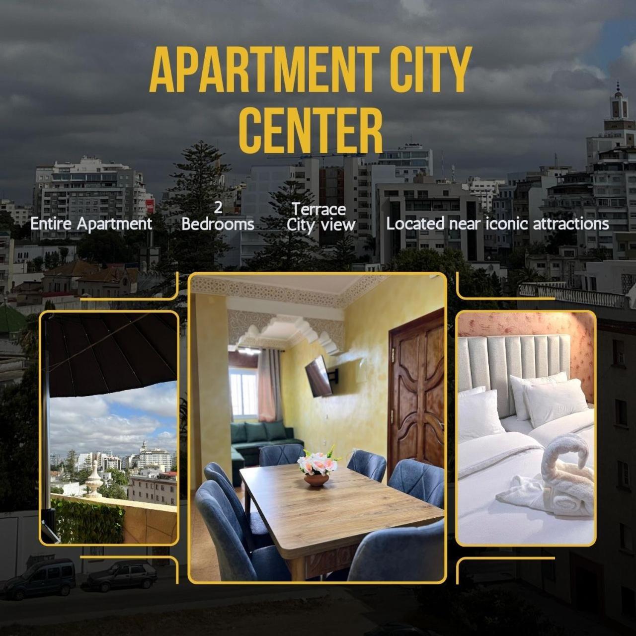 Apartment City Center Panoramic View Terrace Tanger Buitenkant foto